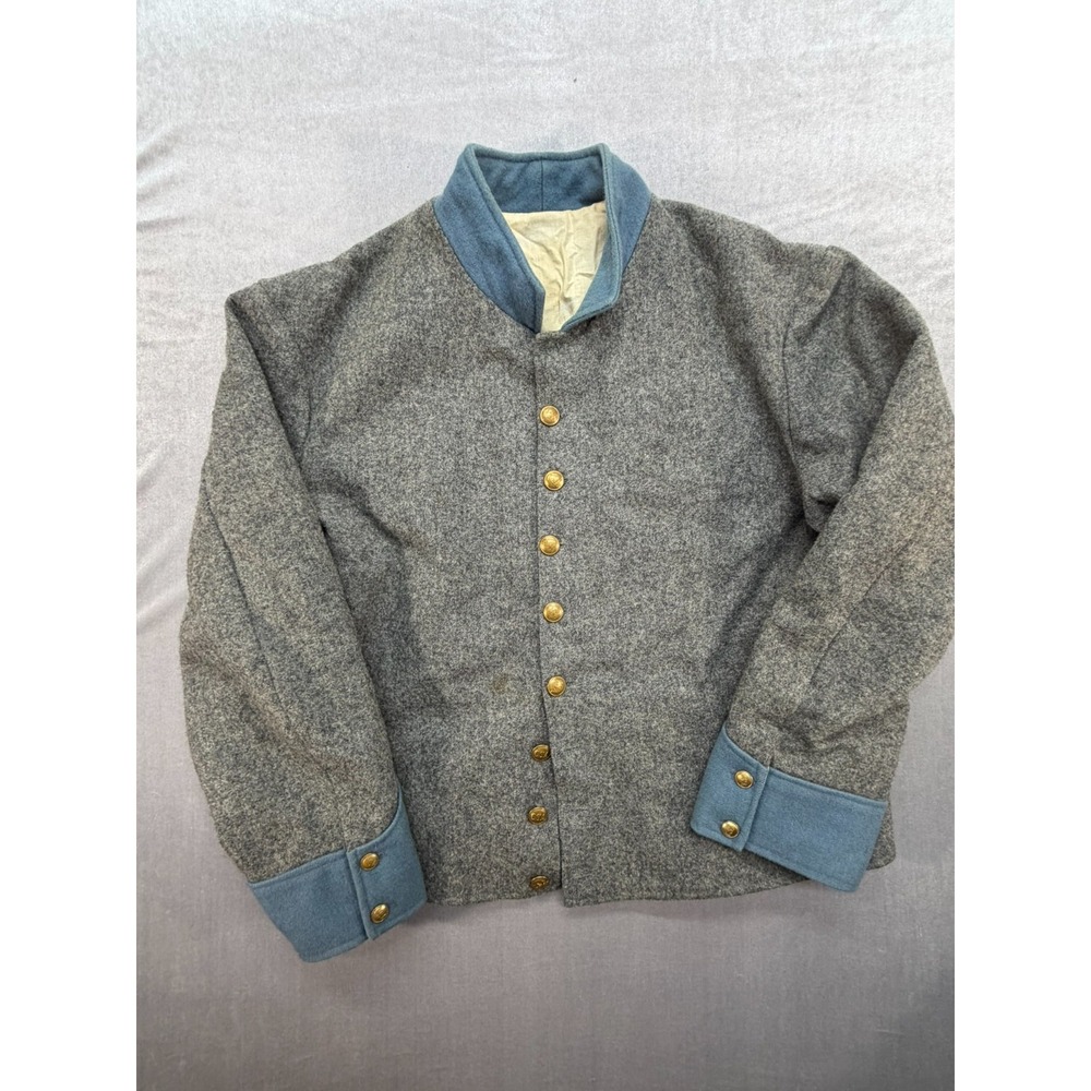 CSA Vintage Civil War Confederate Infantry Shell Jacket Size XL Gold Buttons